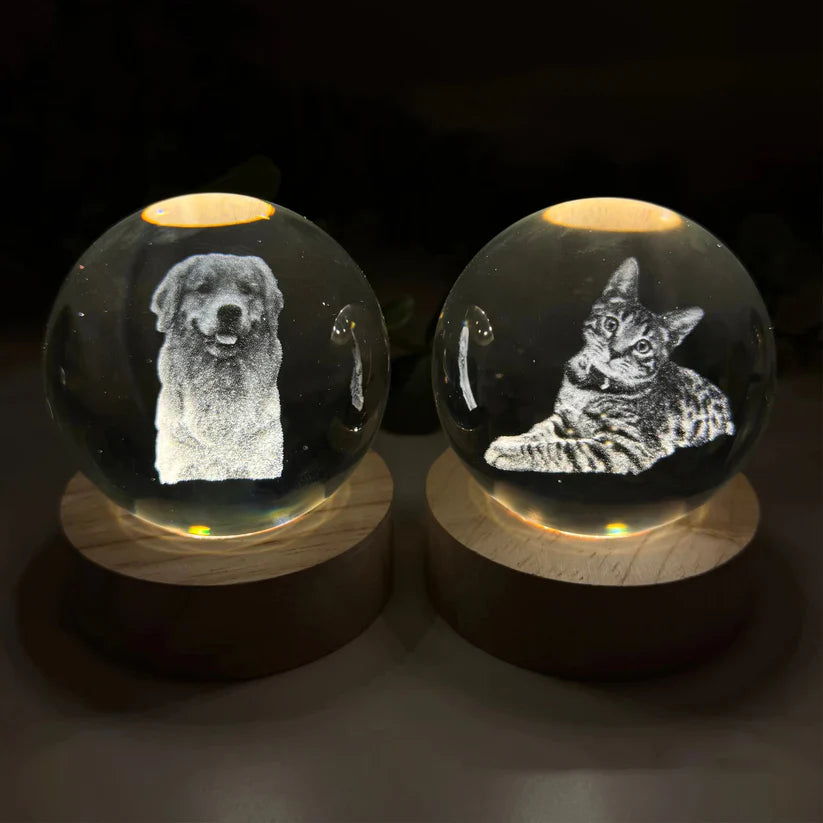 3D Crystal Ball Night lamp
