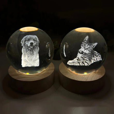 3D Crystal Ball Night lamp